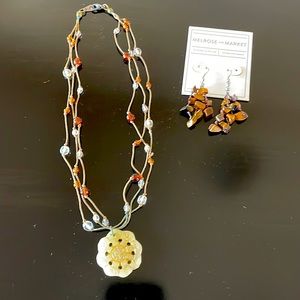 Beautiful necklace and earring delicate bead set.Designed in the USA nickel free